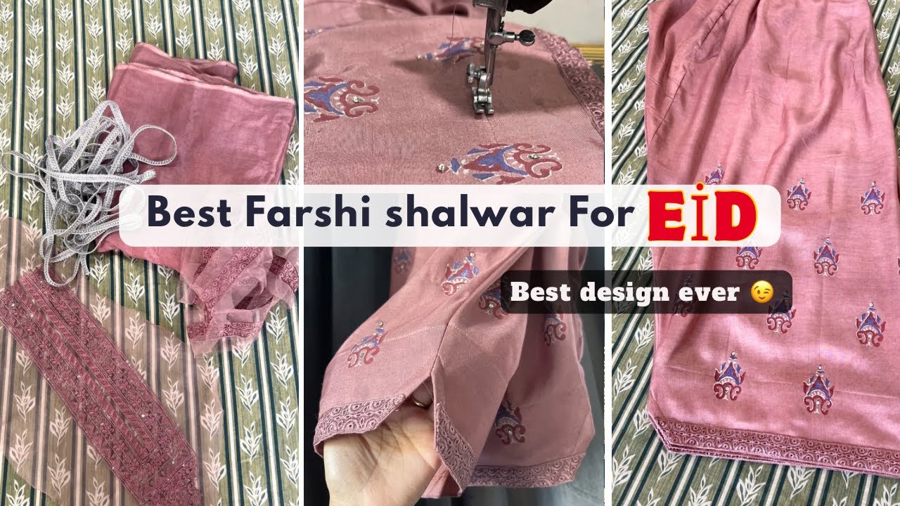 Trendy Farshi Shalwar || Fancy look || Full tutorial || Cutting &stitching 