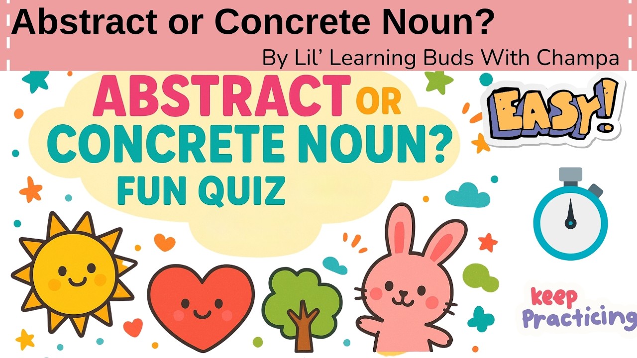 🍎🥰Abstract Noun vs Concrete Noun QUIZ! #englishgrammar