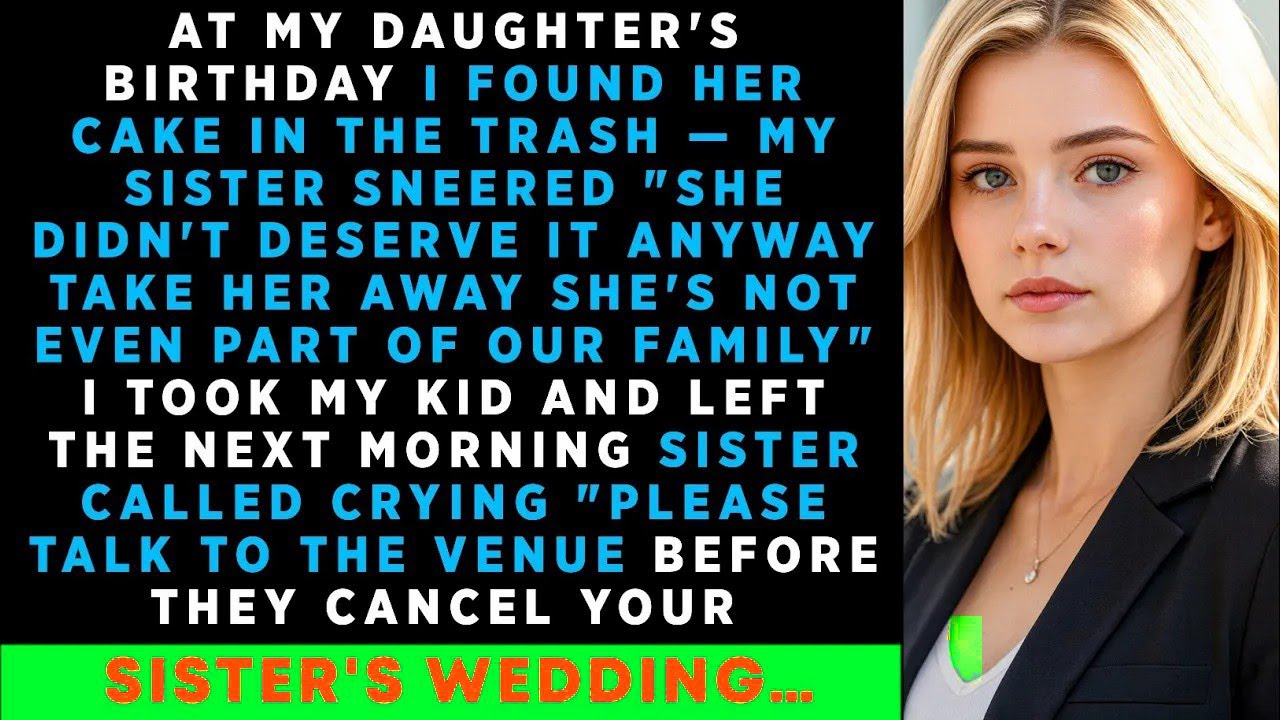 At My DAUGHTER'S Birthday, I FOUND Her CAKE In The TRASH—My SISTER Sneered 'She Didn't Deserve it..
