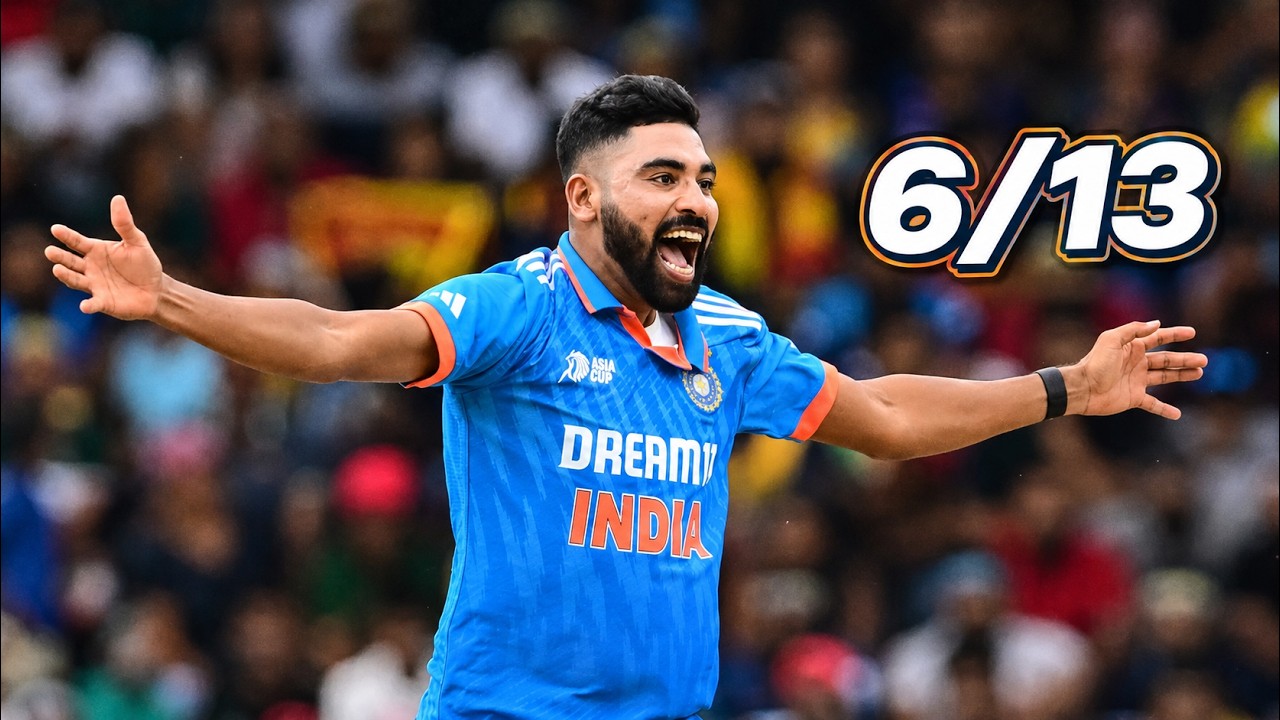 Mohammed Siraj Magical Spell : 6/13 (6) vs Sri Lanka , Asia Cup Final 2023