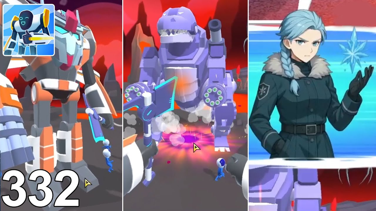 Mechangelion Robot Fighting 332: 🧊 NEW PLANET! Froze Wave Ultimate vs. MECHAZILLA!