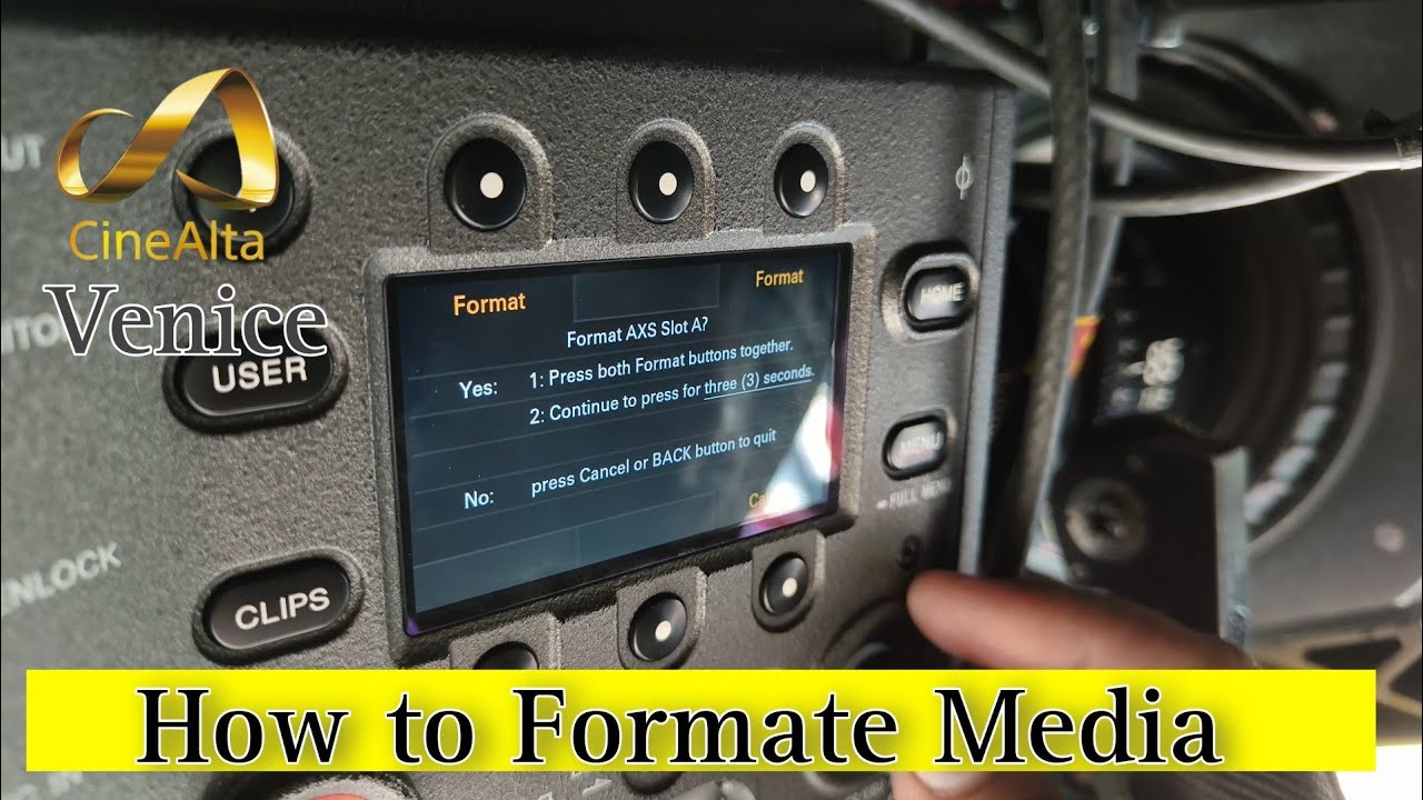 Sony Venice: How to format camera card