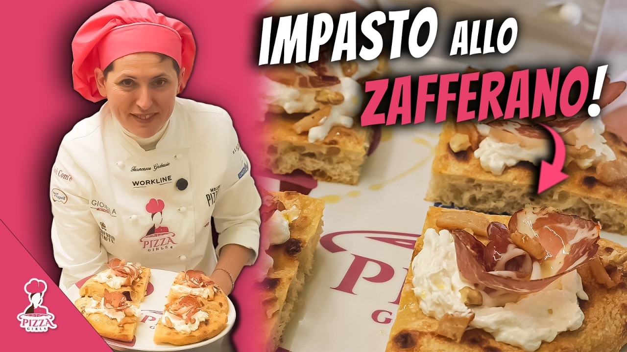 Pizza allo ZAFFERANO con pere, capocollo e stracciatella🤯 la Ricetta GOURMET di Francesca Gerbasio