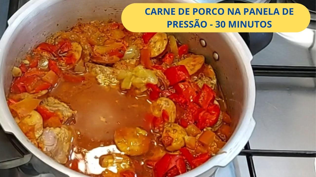 CARNE DE PORCO NA PANELA DE PRESSÃO - 30 MINUTOS