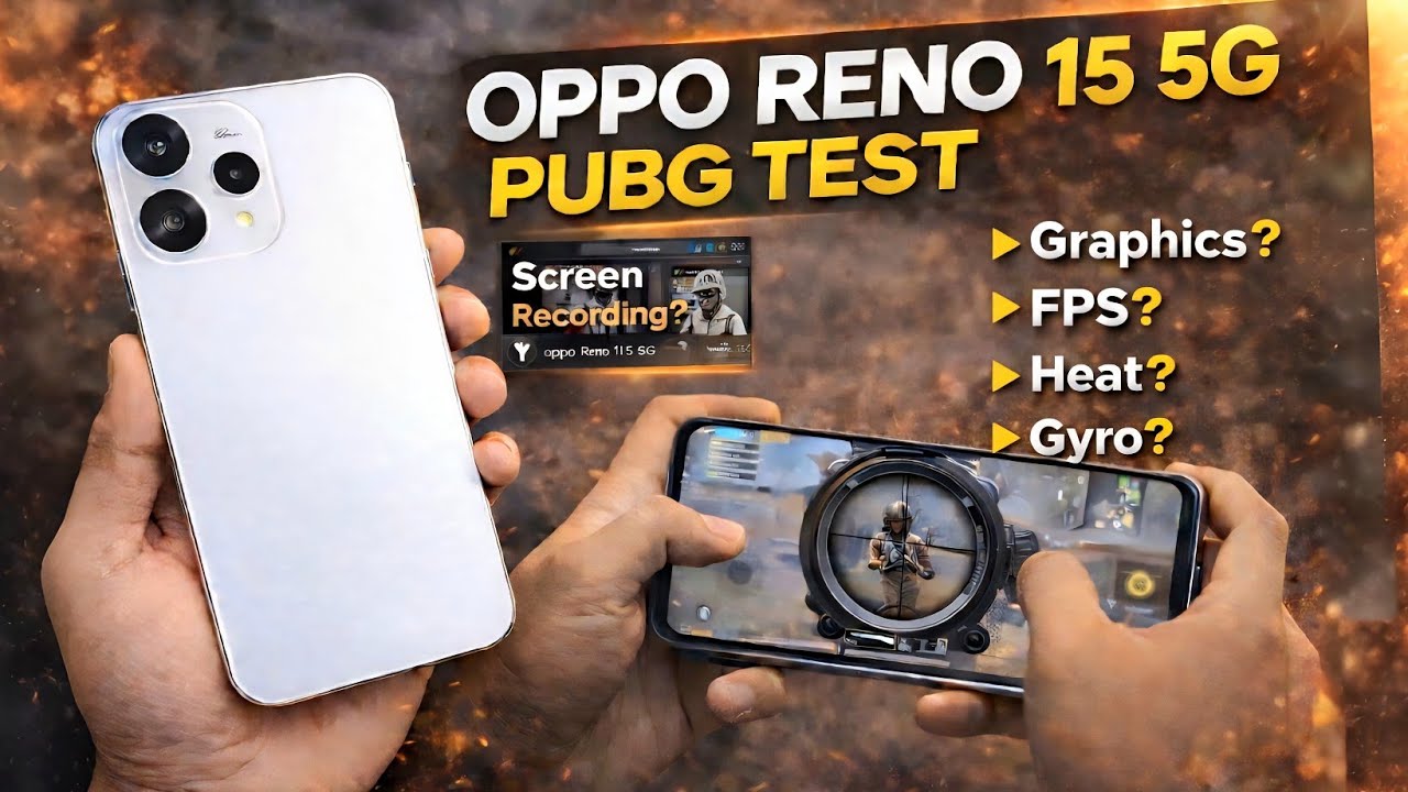 Oppo Reno 15 5G PUBG TEST | BGMi | FPS, Heat, Graphics, Gyro, &  Screen Recording | 
