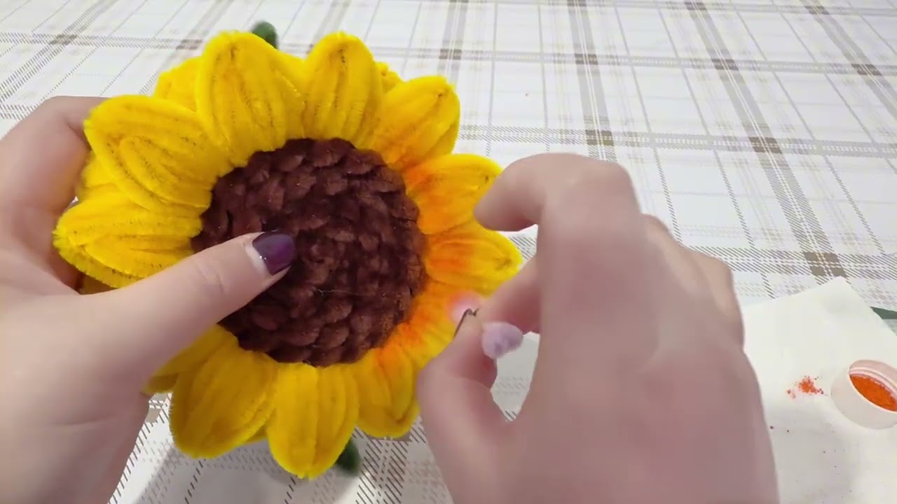 Bringing Sunshine to Your Feed: DIY Sunflower Bouquet 🌻☀️#amazonfinds #pipecleanerart #diy