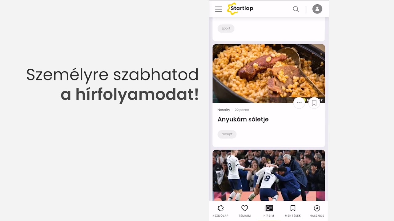 Új külsővel és testreszabott tartalommal működik a Startlap mobilverziója