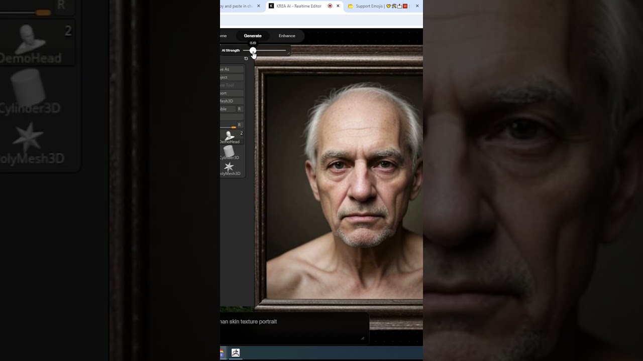 Krea.ai Sculpt to Realistic #art #3D #sculpting #ai #artificialintelligence #krea.ai #zbrush #viral