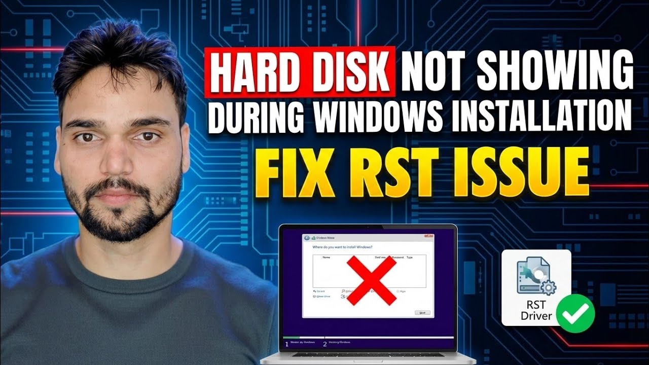 SSD/HDD Not Showing in Windows Setup? RST Driver & VMD Fix Guide