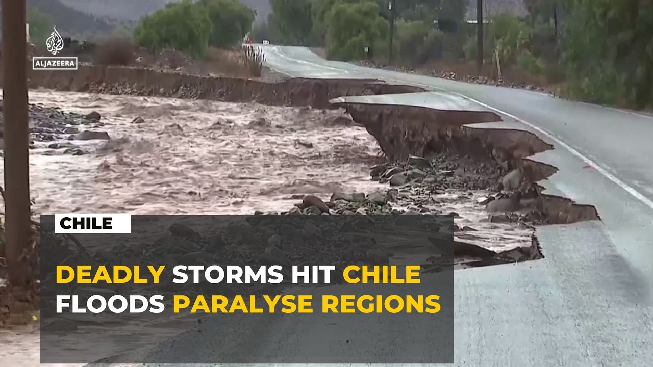 Chile: Storms leave five dead as floods devastate regions under state of catastrophe.
