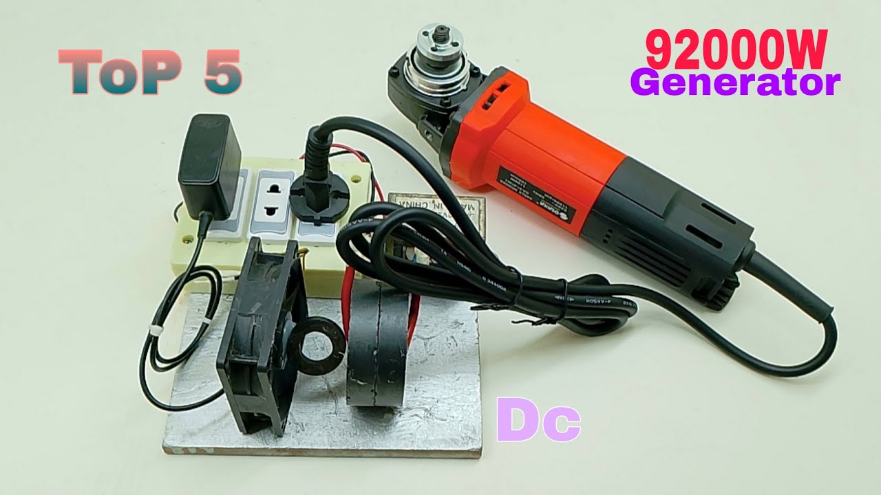 New 220v Top 5 Free Energy Generator 92000W at Home with Coper wire Using Big Magnet