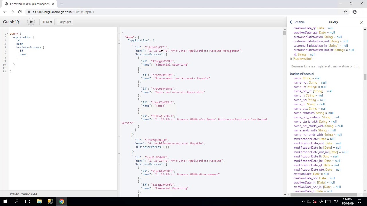 [How-to] Make a query to HOPEX with GraphiQL