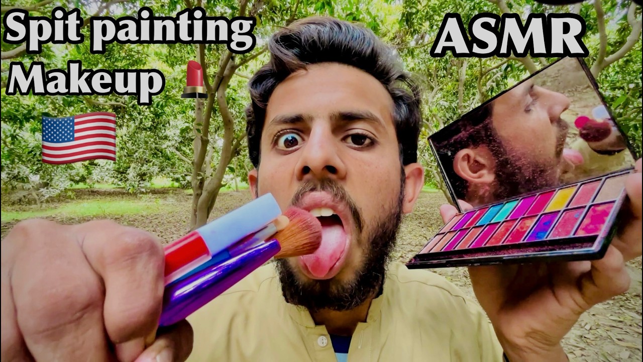 ASMR - Spit painting your Deep Sleep inducing Makeup 💄 (Mouth sounds & hand movements)