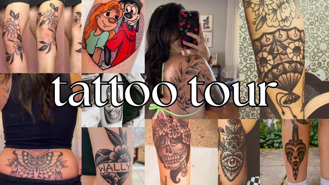 FULL TATTOO TOUR ✨ the good, the bad and the most PAINFUL (american traditional blackwork)