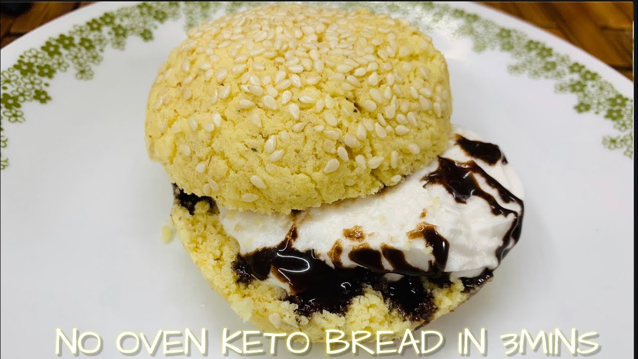NO OVEN KETO BREAD IN JUST 3 MINS USING COCONUT FLOUR | KETO BUN