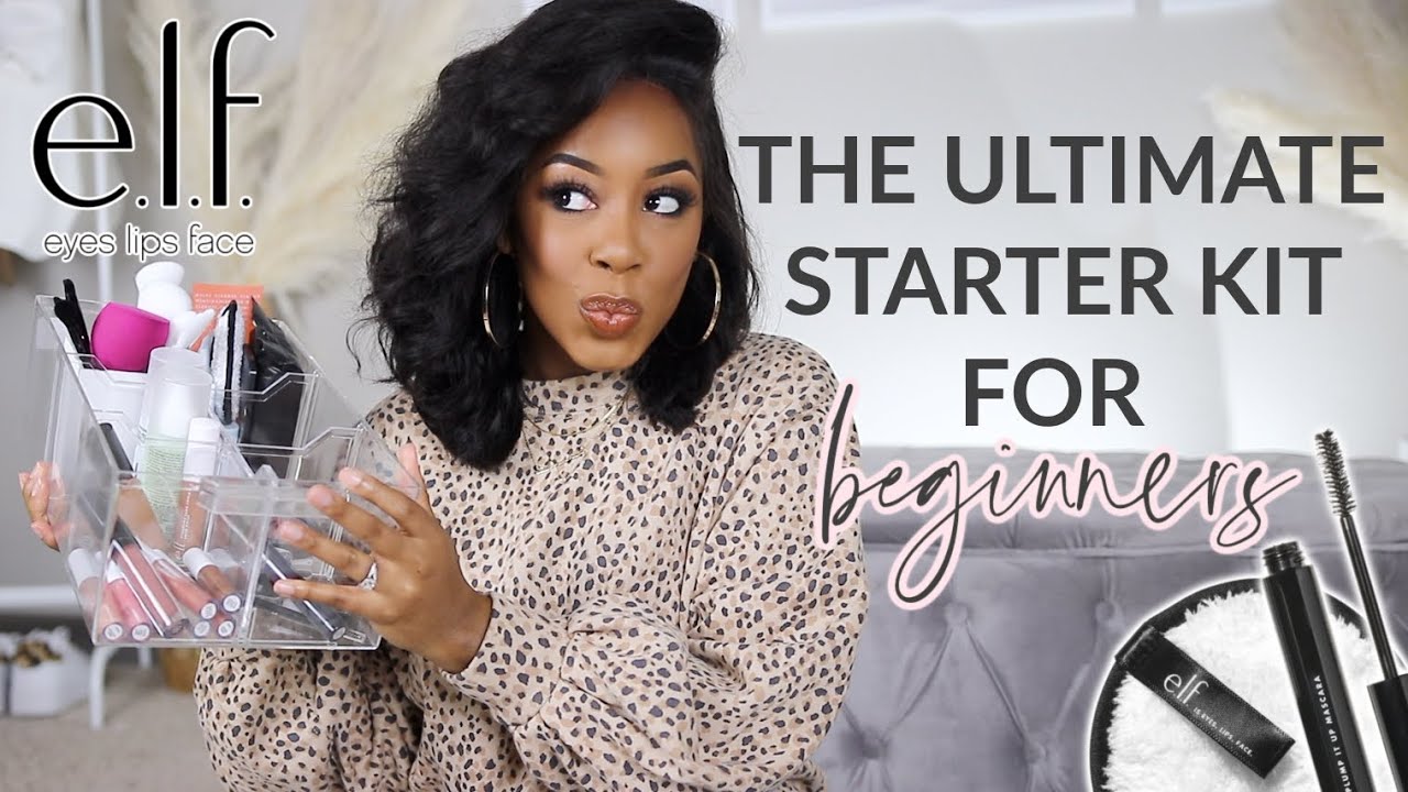 DRUGSTORE MAKEUP STARTER KIT FROM BEGINNING TO END ft. ALL e.l.f COSMETICS | Andrea Renee