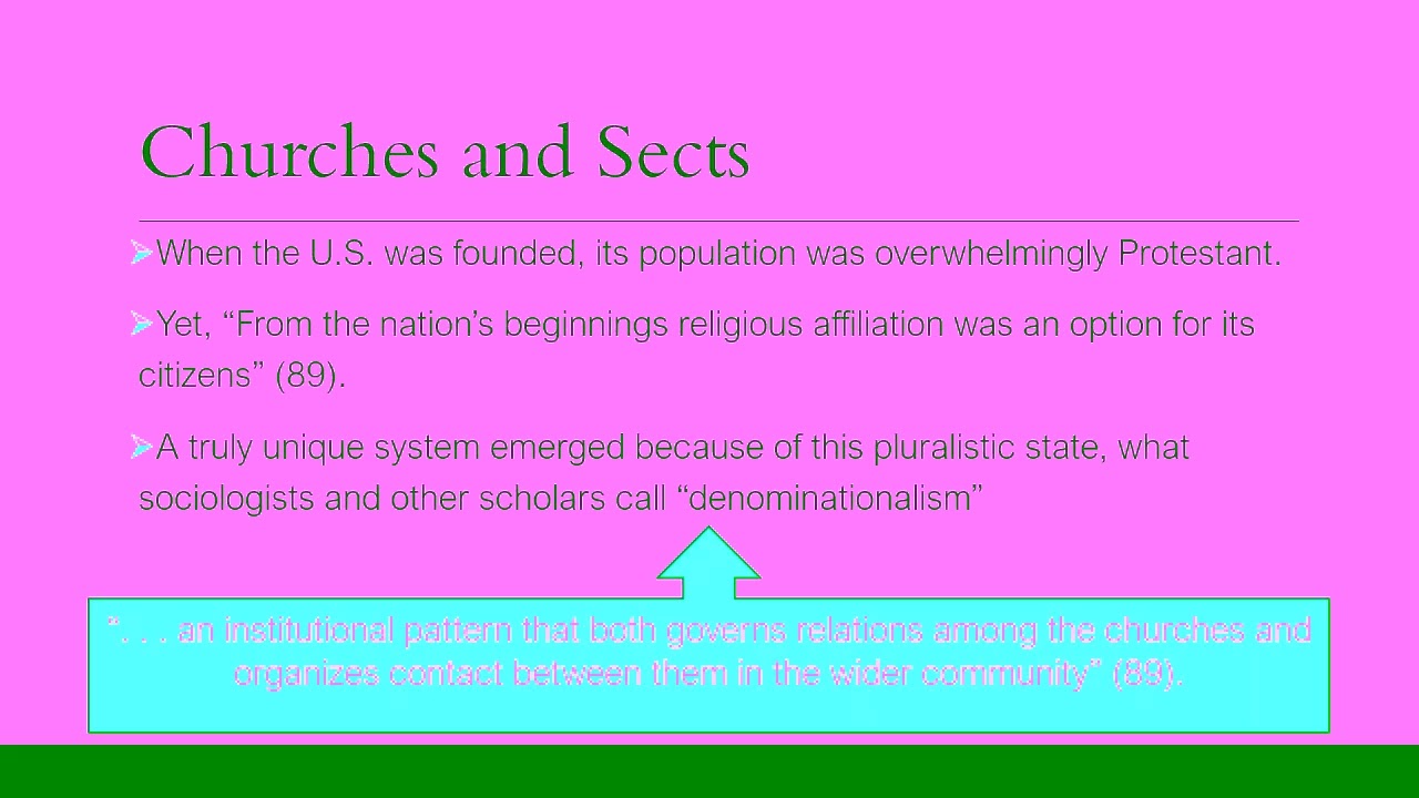 LECTURE VIDEO: Chapter 4: Religion in the United States Denominationalism and Beyond