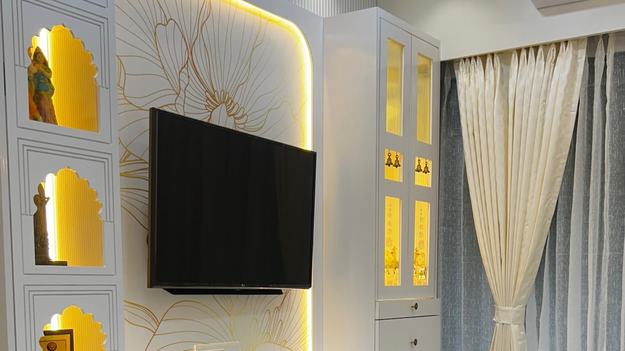 1 BHK Interior Design at vikhroli |  Blend of Tradition & Modern Style
