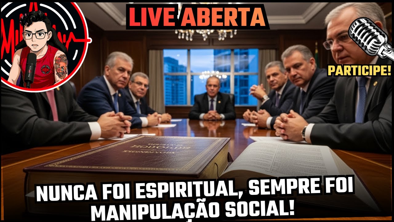 🔴 ESPIRITUAL OU MANIPULAÇÃO?? A FUNÇÃO DA BÍBLIA NA HISTÓRIA -LIVE ABERTA-
