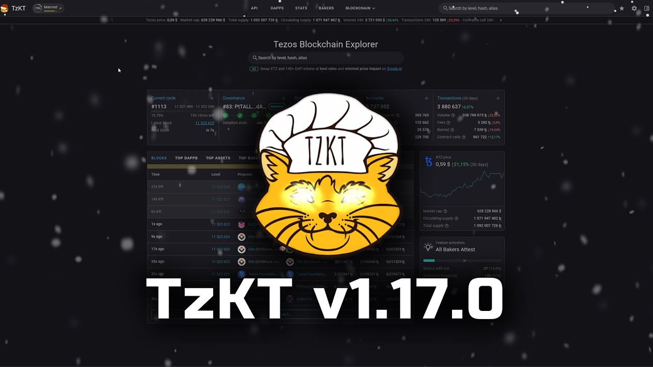 TzKT Tezos explorer update / Review of new features / Staking tools and charts