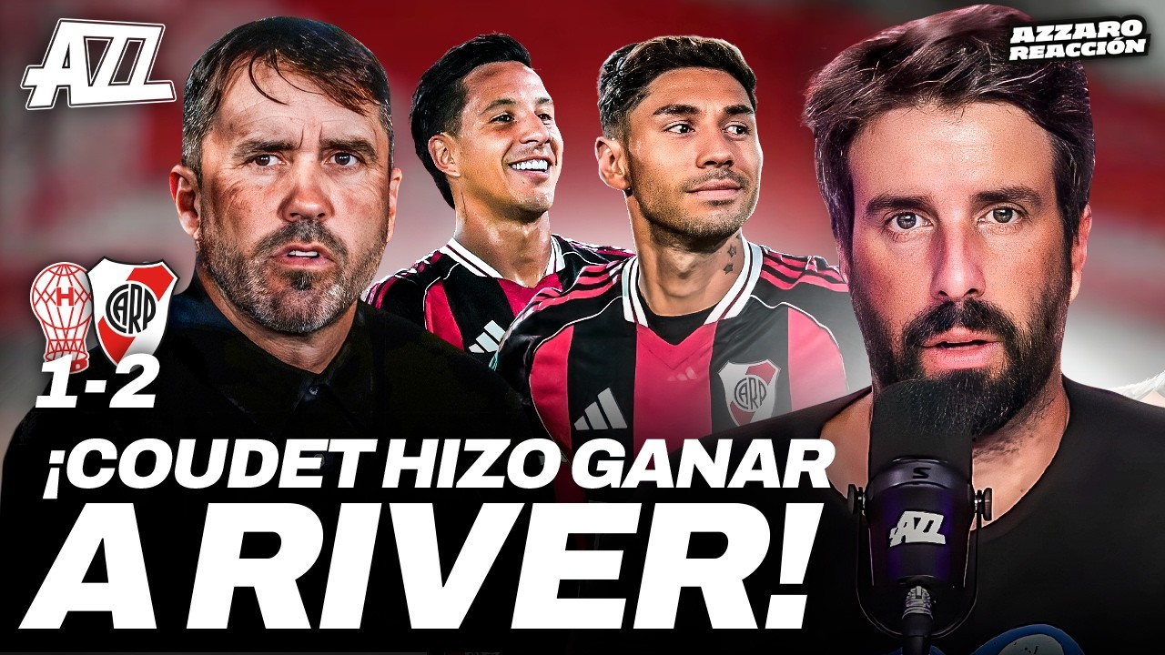 AZZARO REACCIÓN - COUDET HIZO GANAR A RIVER: FUE 2-1 ANTE HURACÁN EN EL DUCÓ