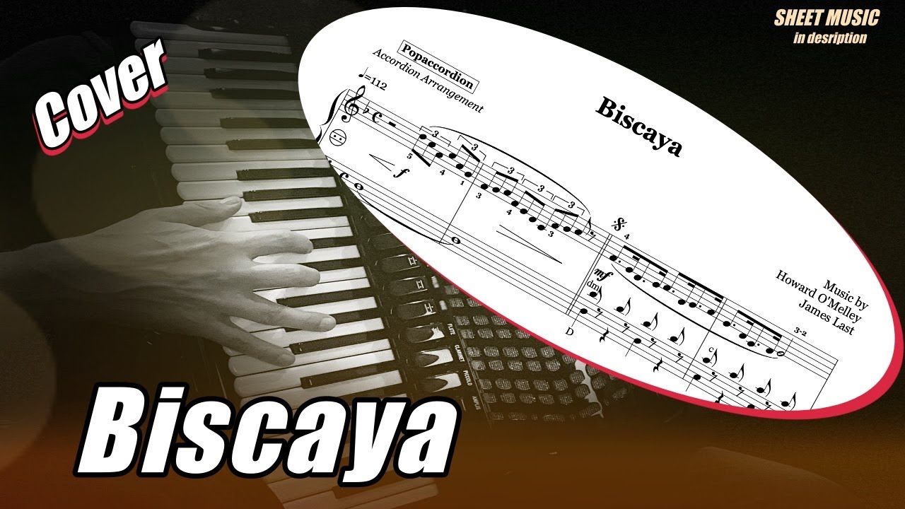 Biscaya by James Last | Accordioncover with sheet music/Noten