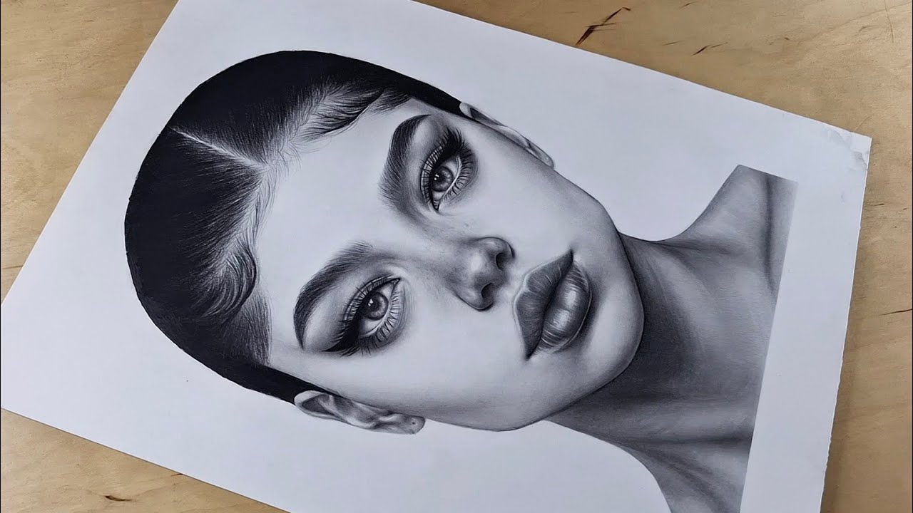 How To Draw a Hyper Realistic Face With Graphite Pencils 