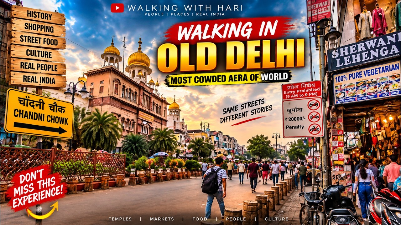 Walking in Delhi 2026 | Chandni Chowk Market Full Walk | Delhi Street Walk In Rain | Walk In World