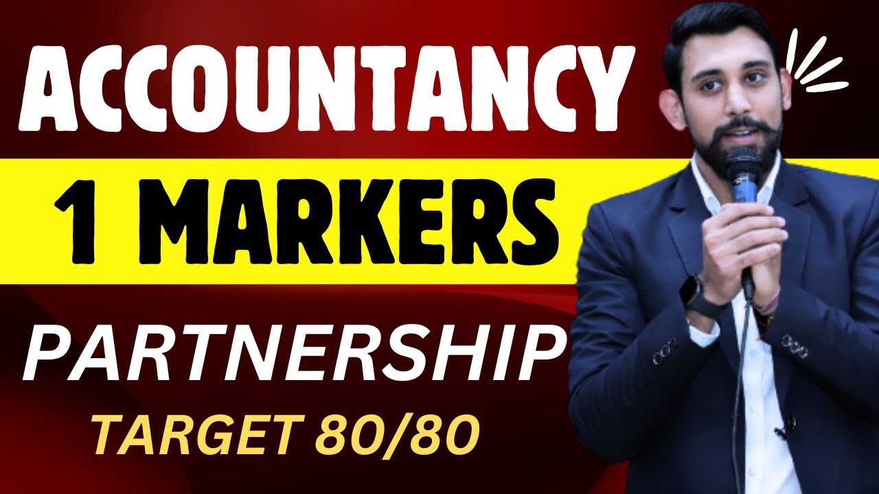 Partnership - MCQ'S | 1 MARKERS | Target 80/80 Accountancy