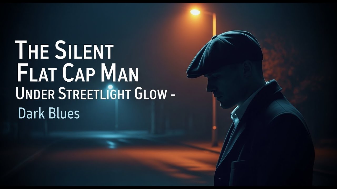 The Shadow Delta Blues – The Silent Flat Cap Man Under Streetlight Glow – Dark Blues