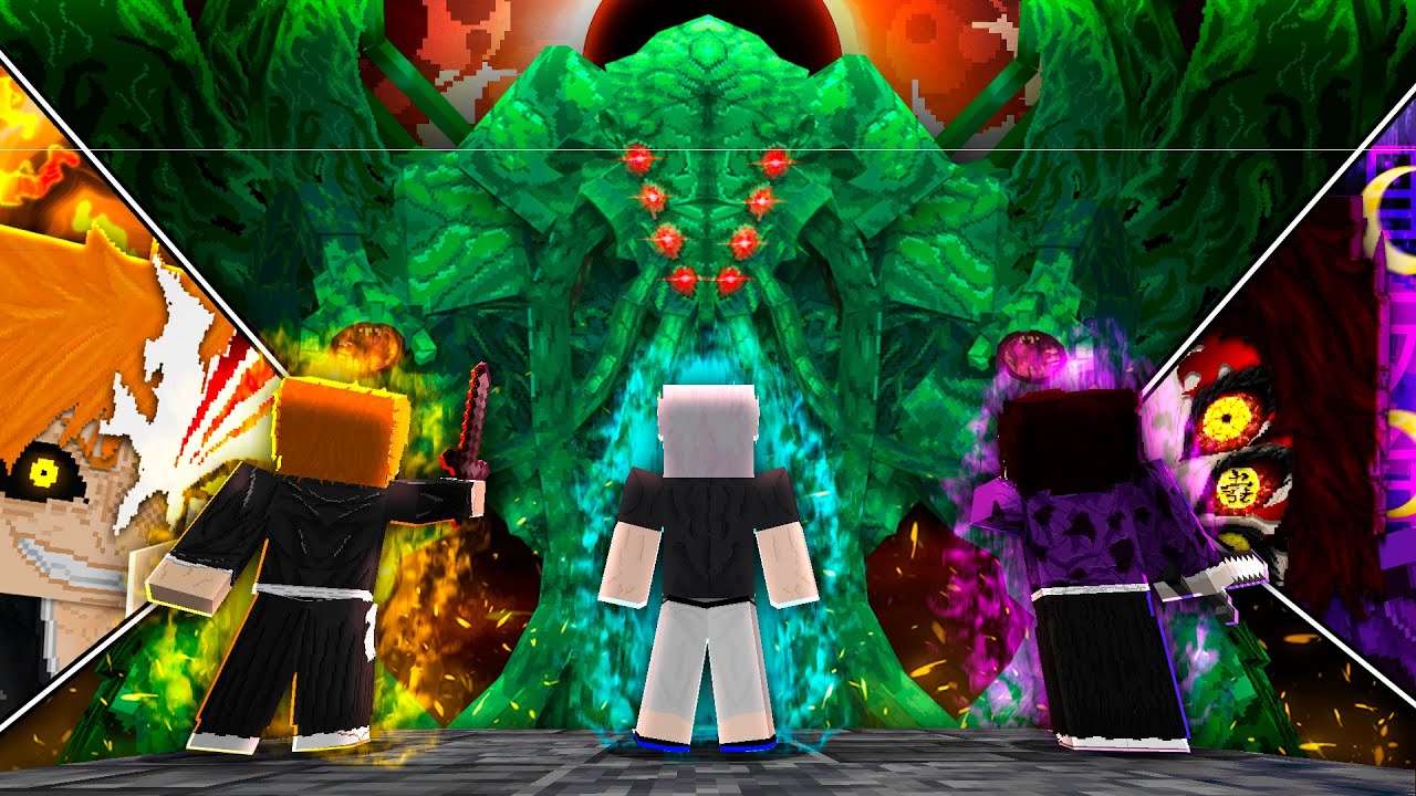Coloquei PERSONAGENS de ANIME contra DEUSES no Minecraft
