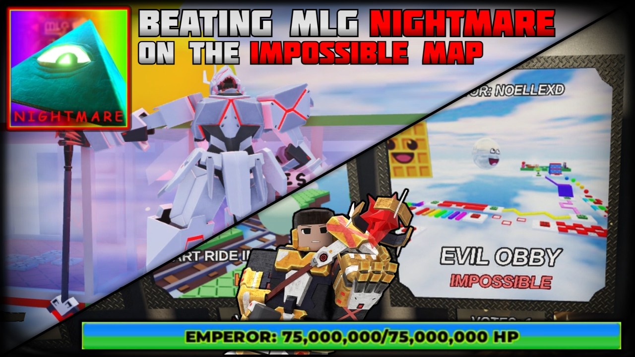 TDX | Beating MLG Nightmare on Evil Obby Impossible Map