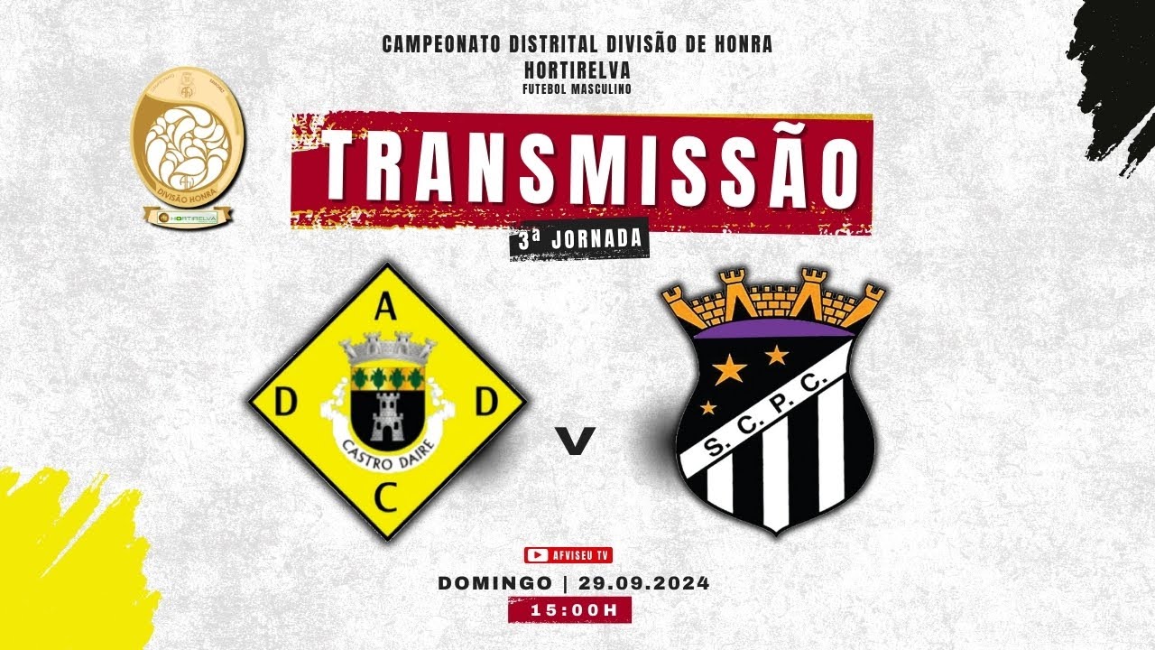 Divisão de Honra Hortirelva | AD Castro Daire x SC Penalva do Castelo