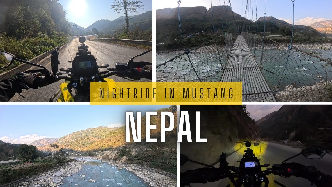 Nightride In Mustang | Tatopani-Remote Location In Nepal #travel #soloride #vlog #motovlog #mustang