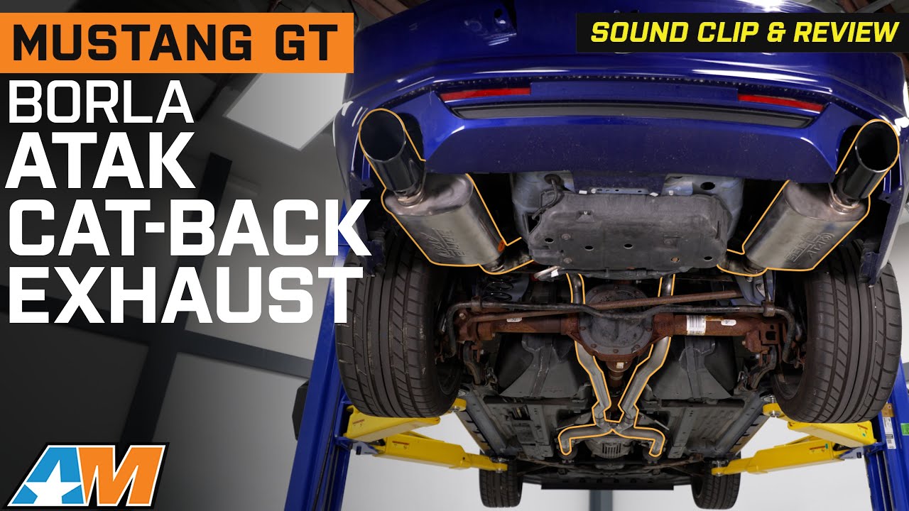 2013-2014 Mustang GT Borla ATAK Cat-Back Exhaust with Black Chrome Tips Review & Sound Clip