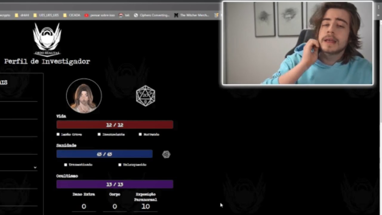Cellbit mostra FICHA DA BEATRICE + Explica&ccedil;&otilde;es (Ordem Paranormal: Desconjura&ccedil;&atilde;o)