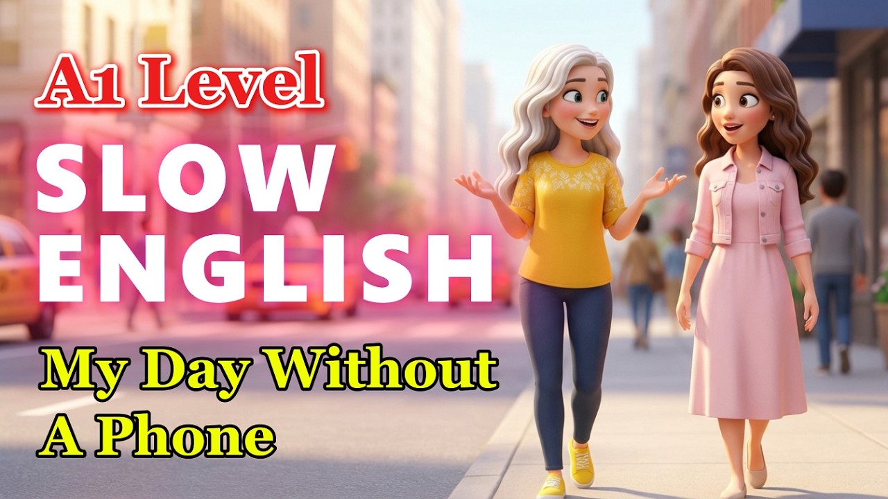 My Day Without A Phone | Easy English Listening Practice (A1 Level)