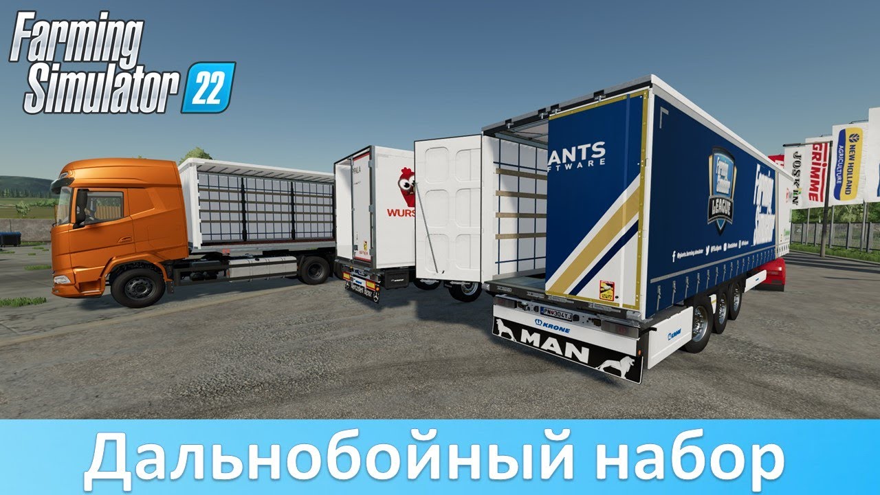 FS 22 - Обзор отличных трейлеров Krone от BD_Modding