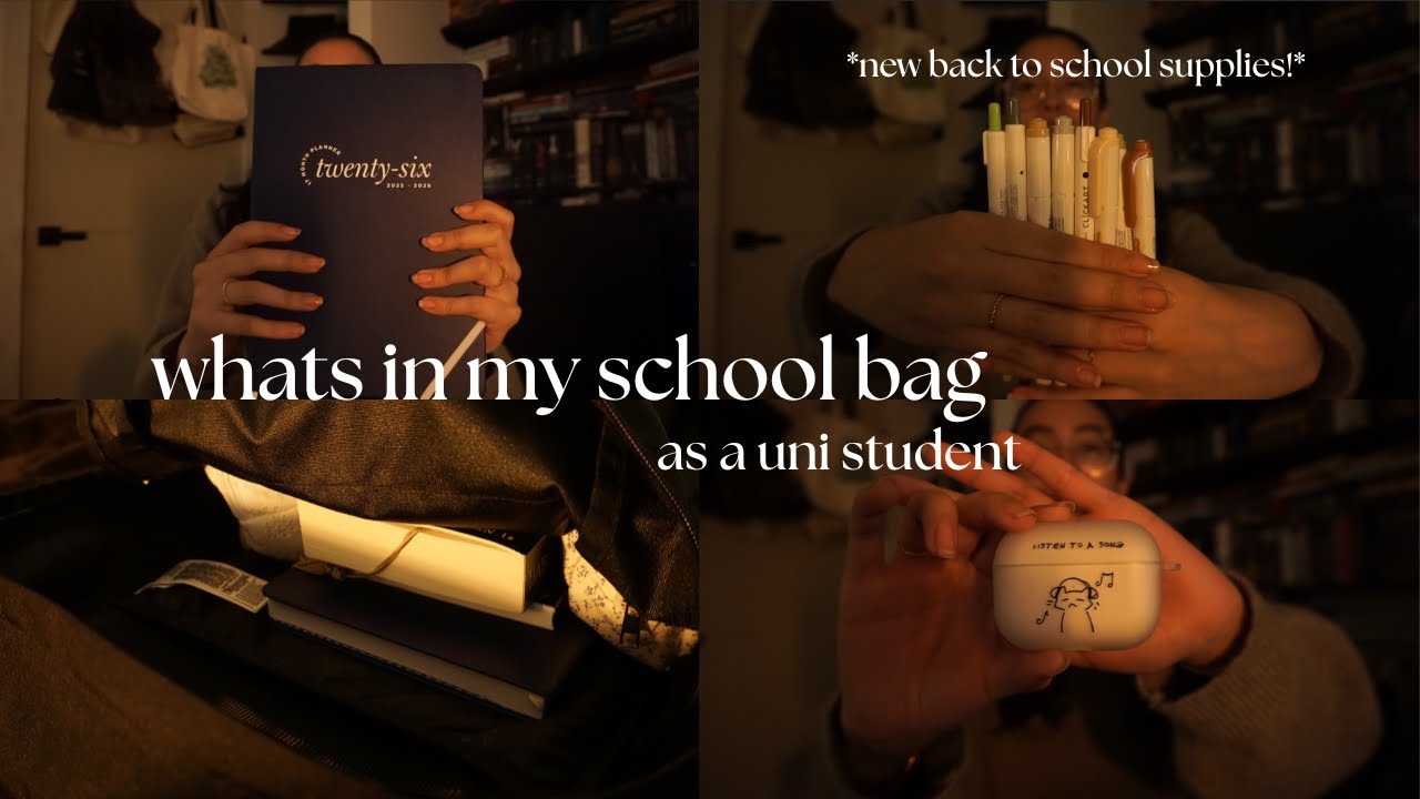 whats in my school bag! *second year uni student edition*