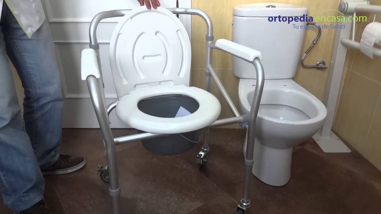 Silla WC 4 en 1 Plegable con ruedas 2171. Ortopediaencasa.com