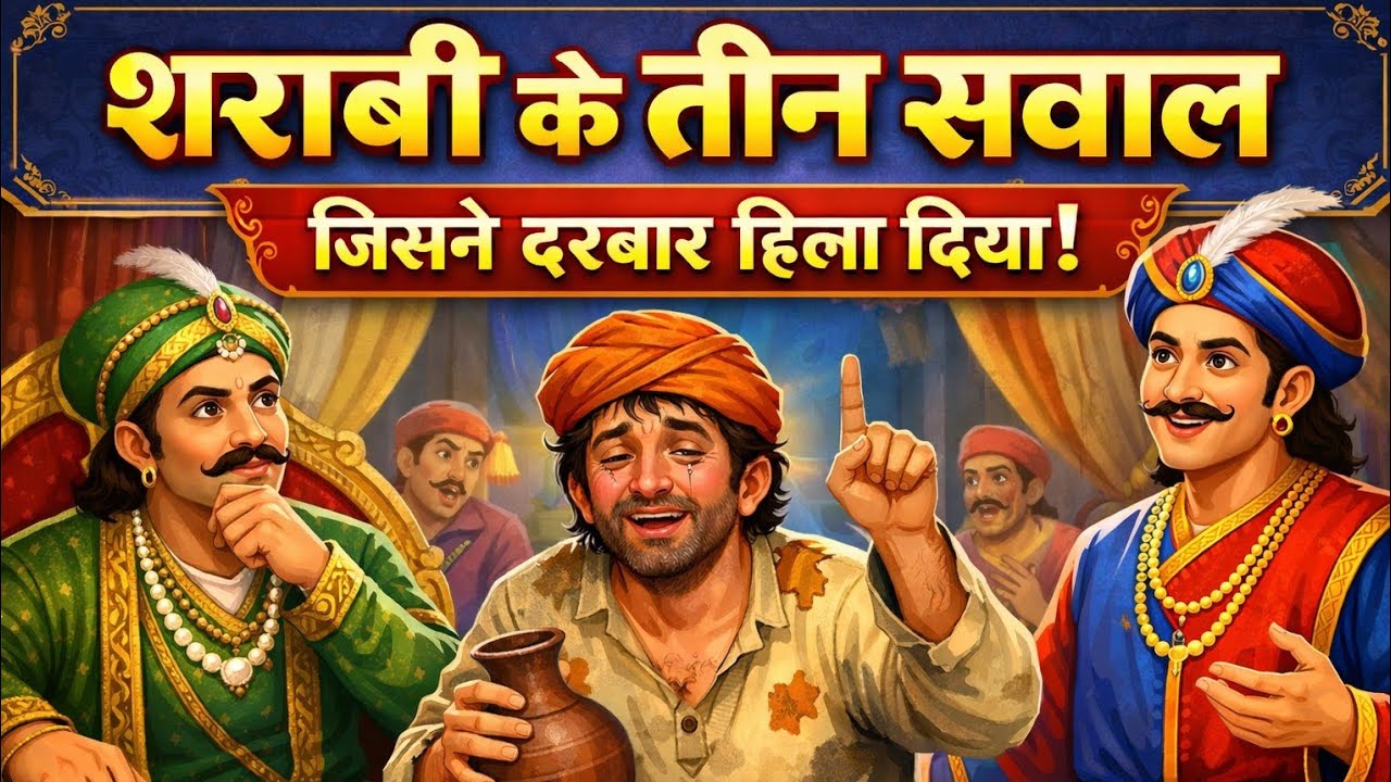 एक शराबी और 3 सवाल… अकबर भी चुप रह गया | बीरबल की सबसे खतरनाक कहानी real time story 