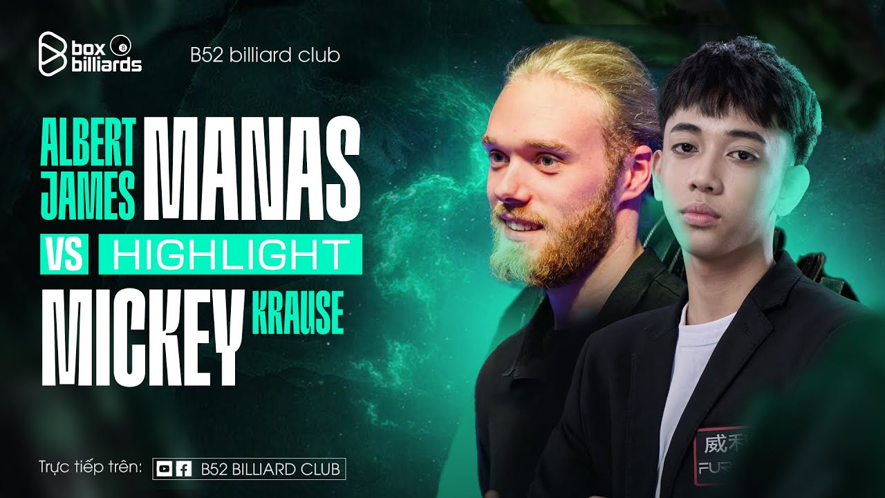 HIGHLIGHTS | MICKEY KRAUSE VS ALBERT JAMES MANAS | RACE TO 16 | BILLIARDS POOL VN | SHOWMATCH
