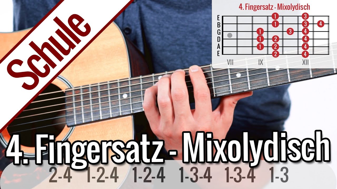 4. Fingersatz Mixolydisch - Tonleiterspiel | Gitarrenschule
