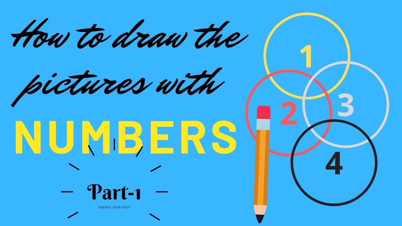 How to draw pictures easy with Numbers || Art for children and CwSN.(part-1).#shorts.
