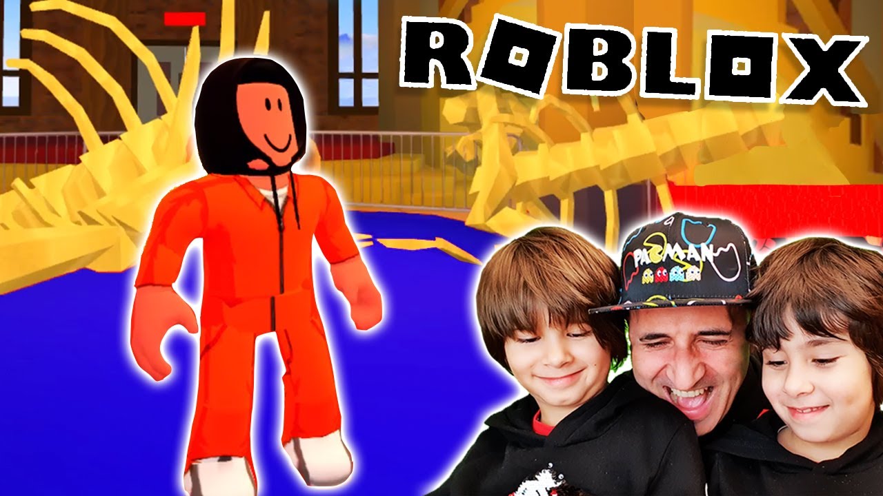 Escapamos de la CARCEL en ROBLOX JAILBREAK y ROBAMOS en el MUSEO de DINOSAURIOS!!