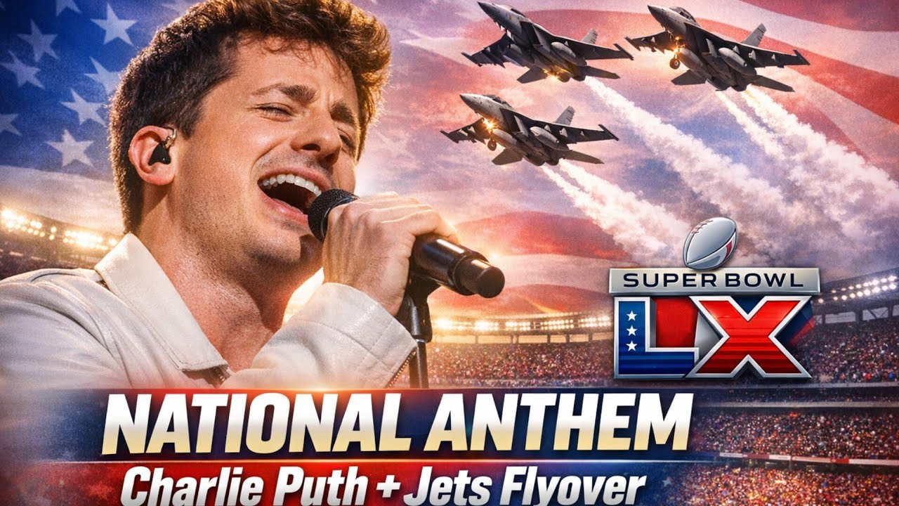 National Anthem Charlie Puth Super Bowl LX 60 Flyover