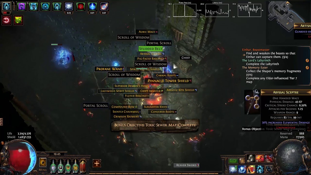 PoE 3.5 - The Sphere of Spears - Winter Orb CwC Ice Spear Elementalist - T7 Toxic Sewers