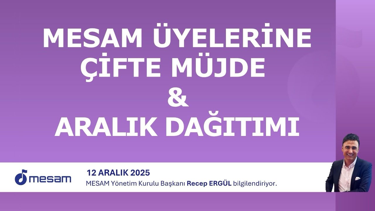 MESAM &Uuml;YELERİNE &Ccedil;İFTE M&Uuml;JDE