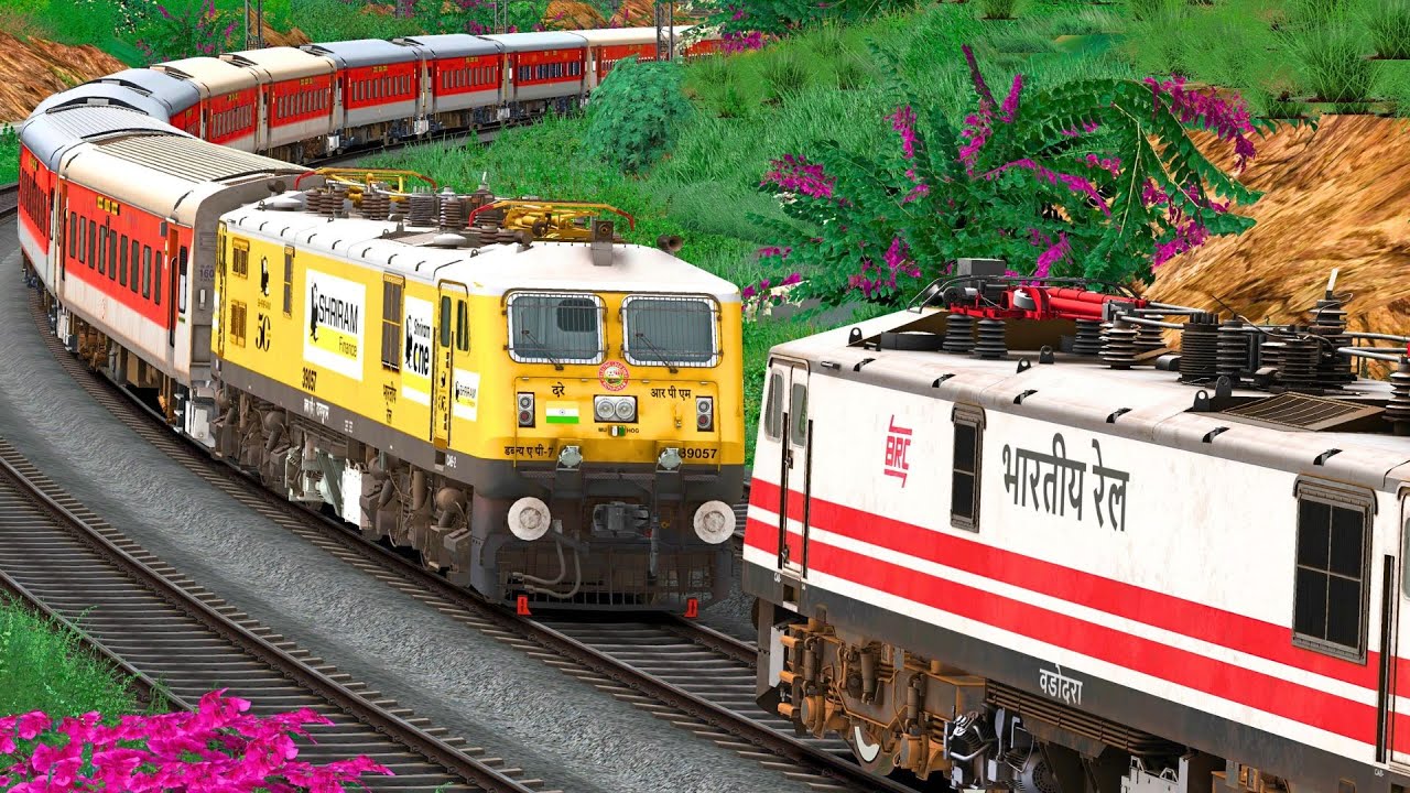 WAP5 RESCUE WAP7 LHB TRAIN | BUMPY RAILROAD | RAILWORKS INDIAN TRAIN SIMULATOR GAMEPLAY | NTG GAMING