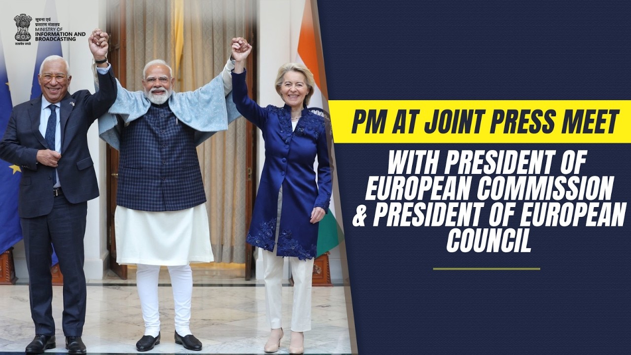 PM at joint press meet with President of European Commission & President of European Council